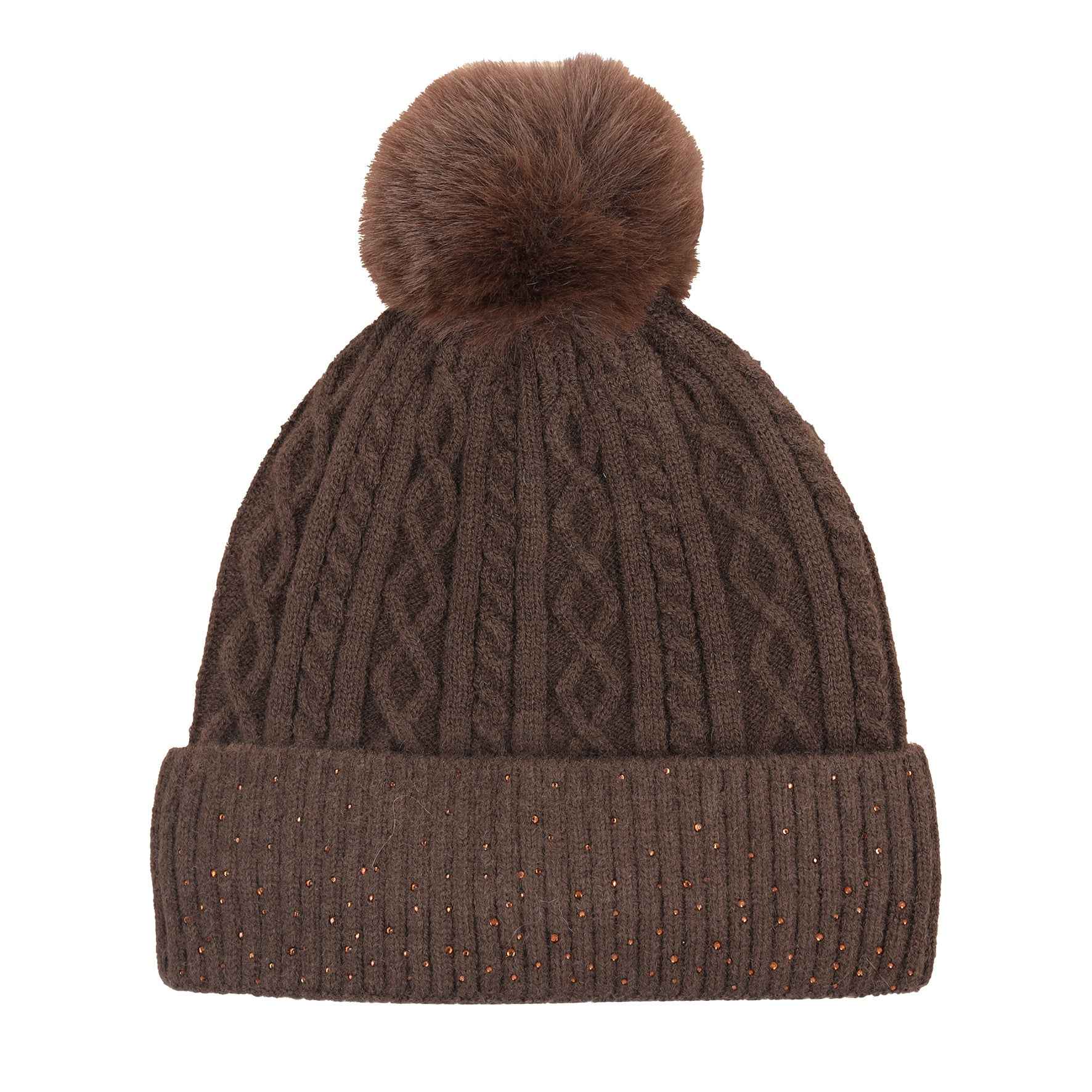 Schockemohle A/W 26 Czapka beanie glamour mocca